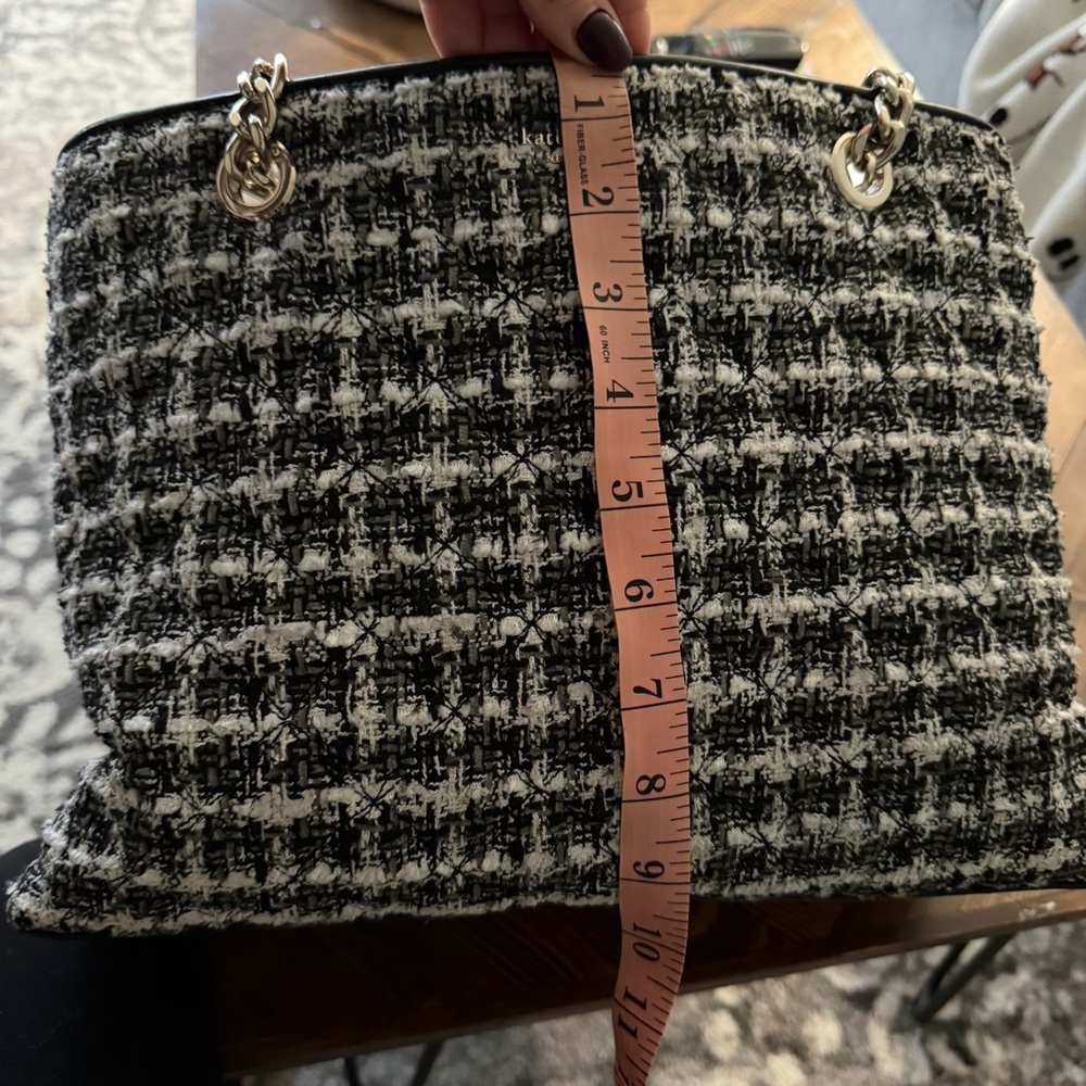 Kate Spade Black and White Tweed shoulder Bag - Picture 10 of 11